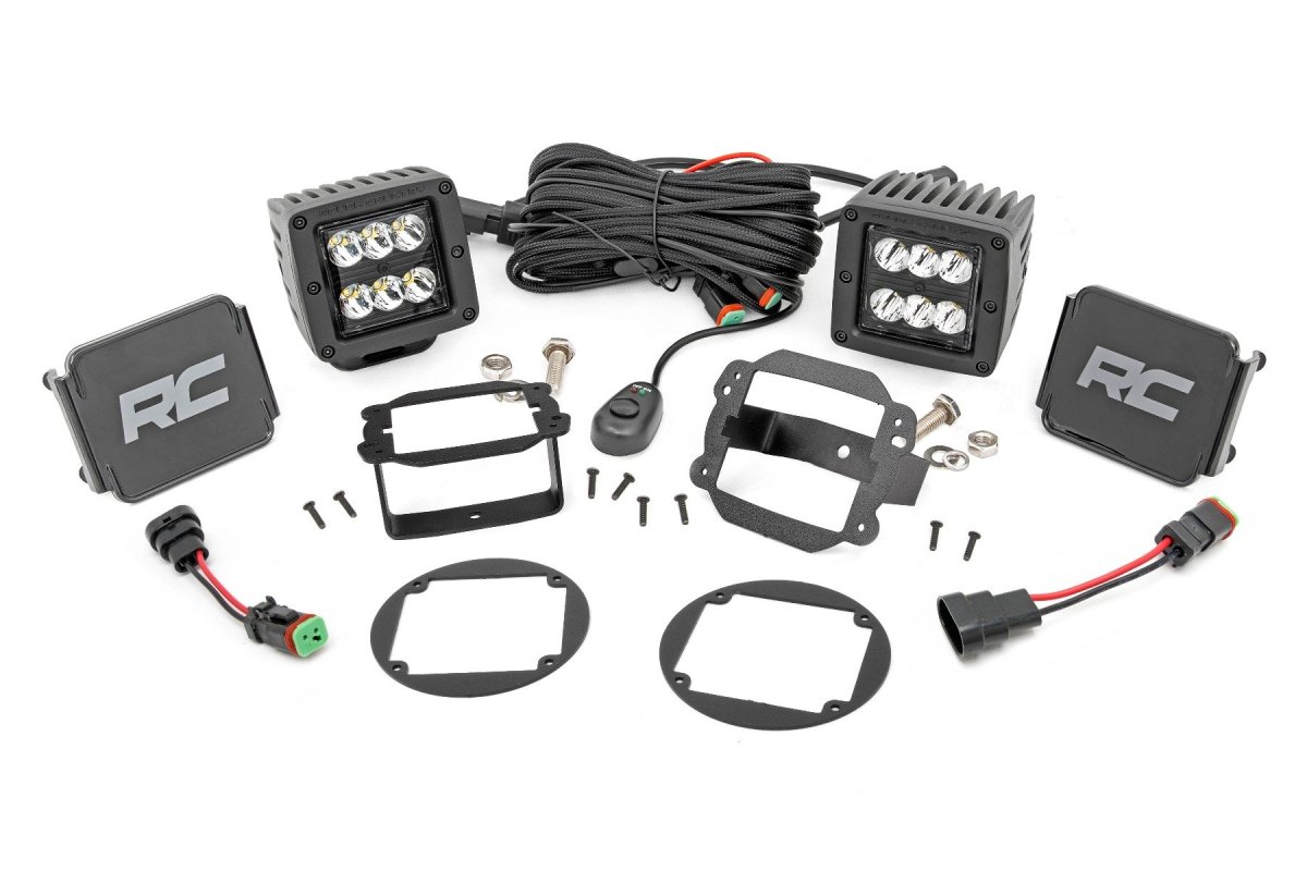 Jeep Wrangler Unlimited LED Light Kit - Fog Mount - Rough Country - 2